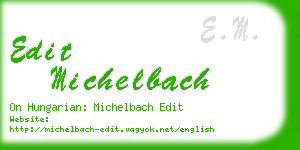edit michelbach business card